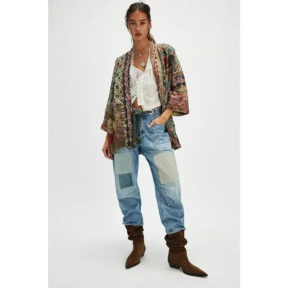 NWT Magnolia Pearl Versailles Cotton Quilted Julian Floral Kimono O/S - Picture 1 of 11